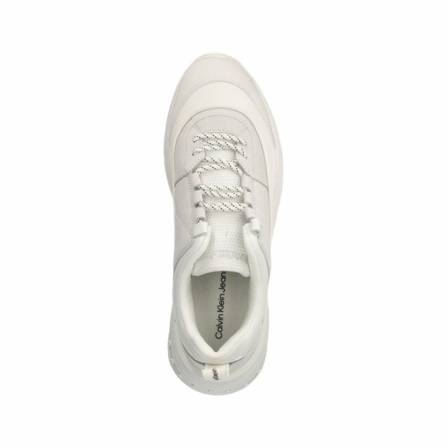 Calvin Klein Jeans Men’s White Leather Sneakers - Image 4