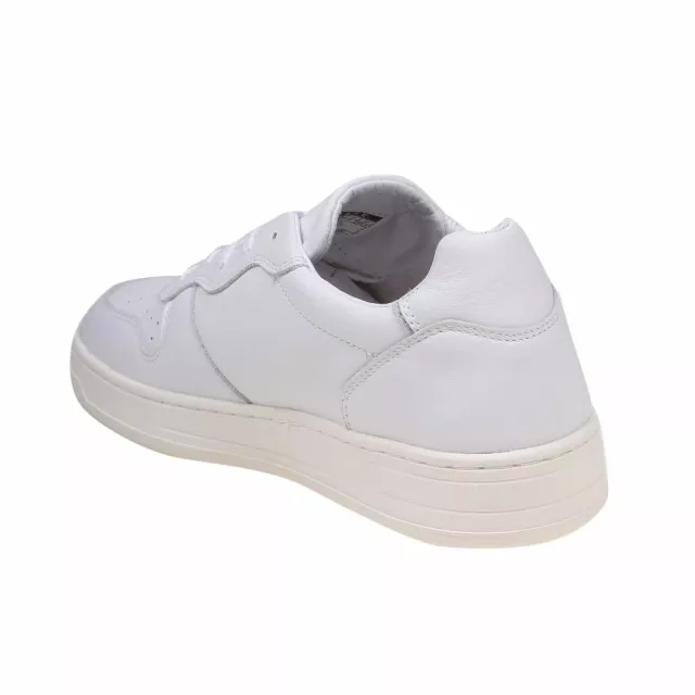 D.A.T.E. Men's White Leather Sneakers - Image 4