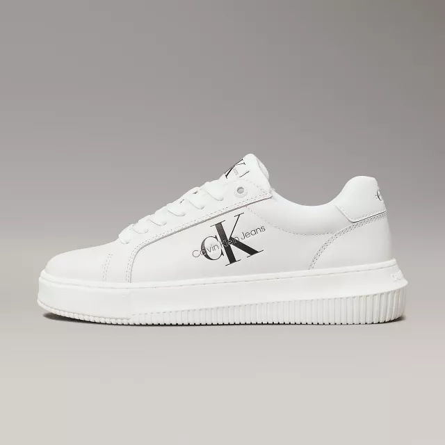 Calvin Klein Men’s White Leather Sneakers - Image 3