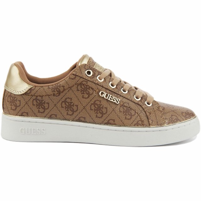 Guess Women’s Beige Lace-Up Sneakers - Image 3