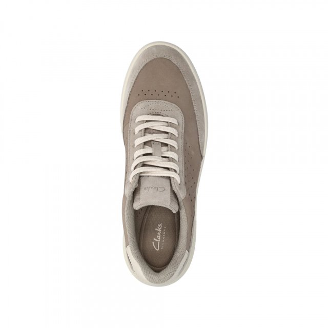 Clarks Women's Grey Leather Sneakers for Spring/Summer - Image 3