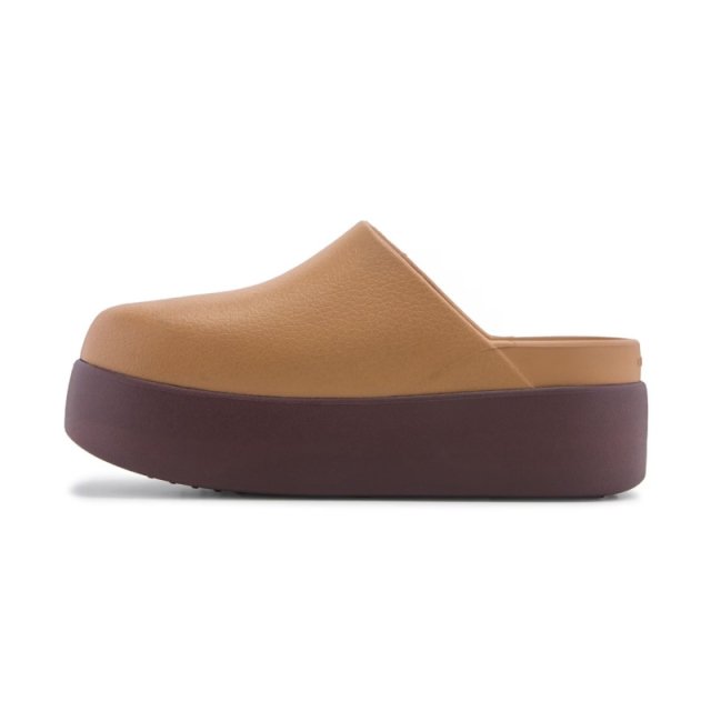 Crocs Women's Beige Slippers Slip-On Rubber Sole Fall/Winter Footwear - Image 3