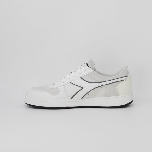 Diadora Men's Grey Leather Sneakers - Image 4