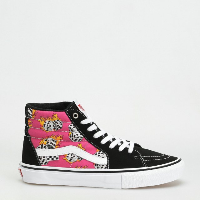 Vans Women's Fuchsia Leather & Canvas Shoes - Image 5