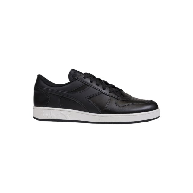 Diadora Men's Black Leather Sneakers - Image 3