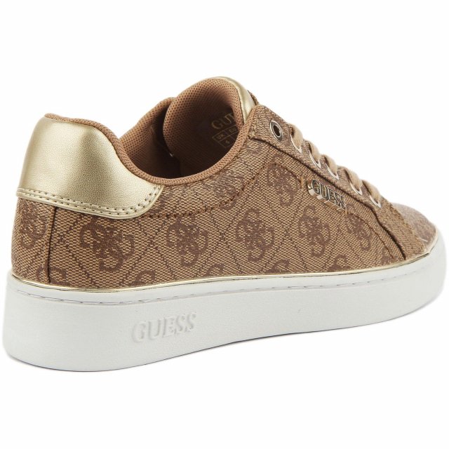 Guess Women’s Beige Lace-Up Sneakers - Image 4