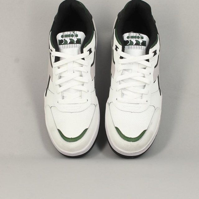 Diadora Men's White & Black Leather Sneakers - Image 6