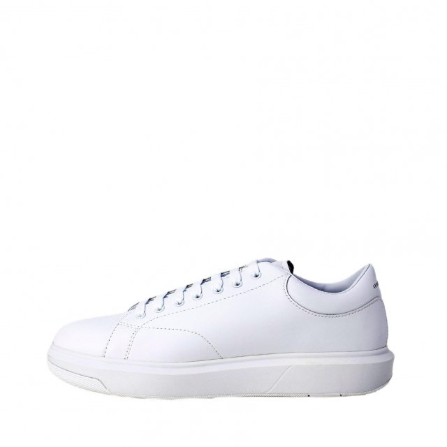 Armani Exchange Men's White Leather Sneakers - Image 5