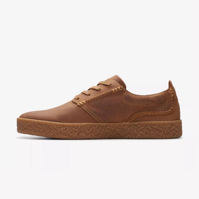 Clarks Men's Lace-Up Beige Leather Shoes - Image 6