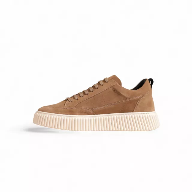 Antony Morato Men’s Beige Leather Sneakers - Image 4