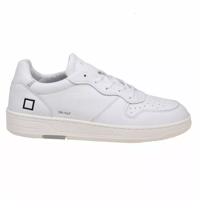 D.A.T.E. Men's White Leather Sneakers - Image 3