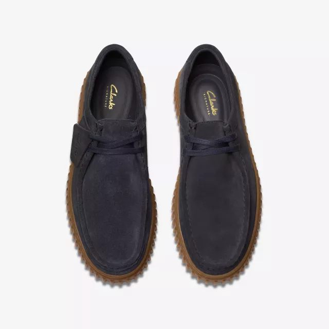 Clarks Men’s Blue Leather Moccasins - Image 3