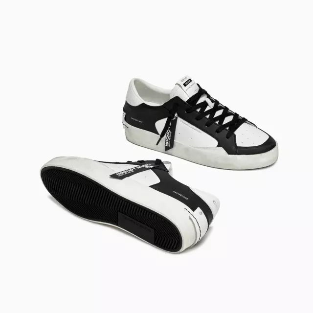 Crime London Men’s Black Leather Sneakers - Image 4