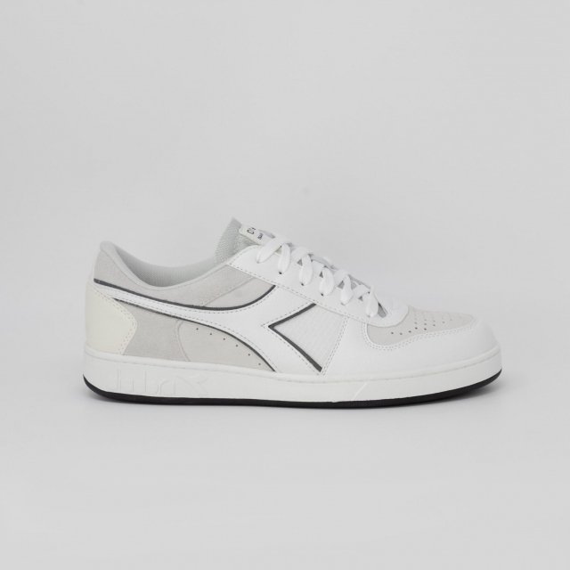 Diadora Men's Grey Leather Sneakers - Image 3