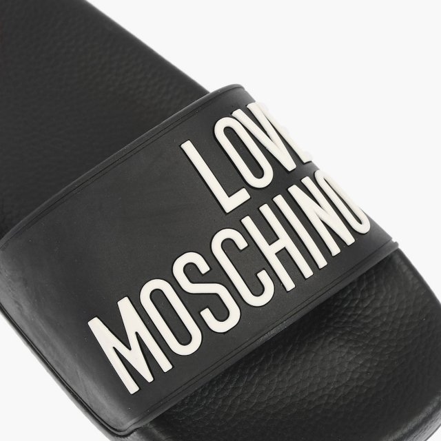 Love Moschino Women’s Black Print Slippers - Image 4