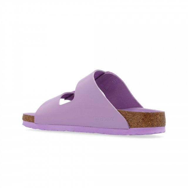 Birkenstock Women's Lilac Leather Slip-On Slippers with Buckle - Image 4