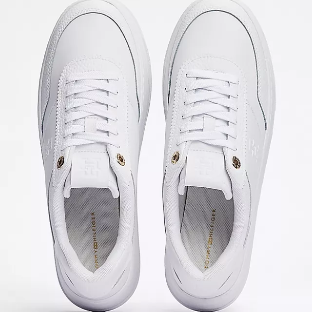 Tommy Hilfiger Women's White Leather Shoes - Image 4