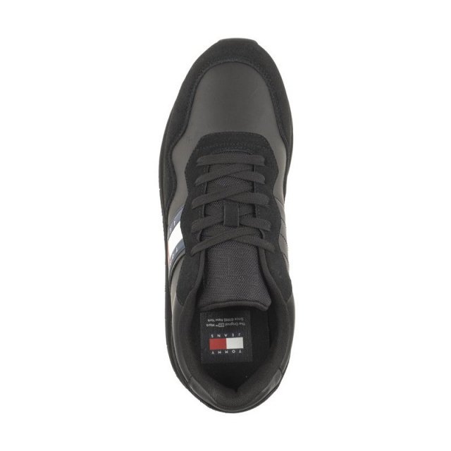 Tommy Hilfiger Men's Black Suede Sneakers for Fall/Winter - Image 4