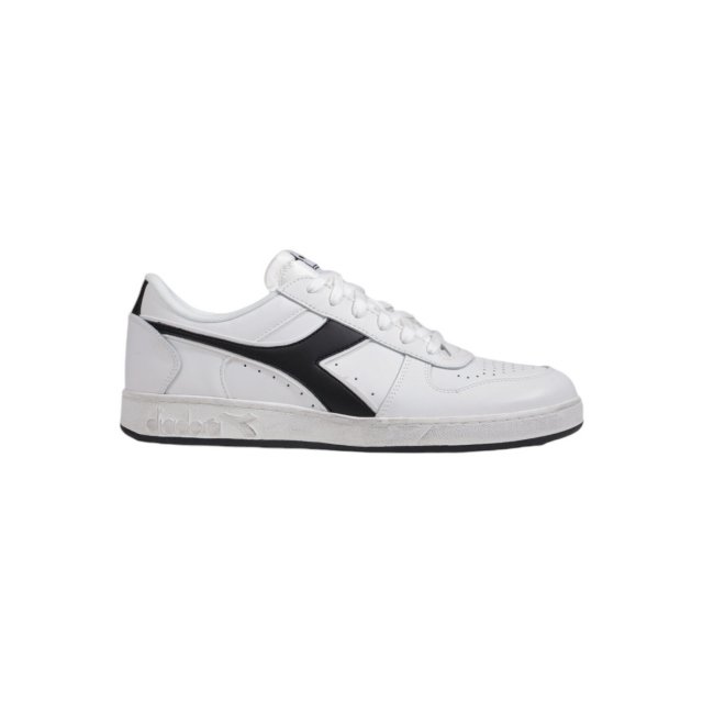 Diadora Men's Black Leather Sneakers - Image 6