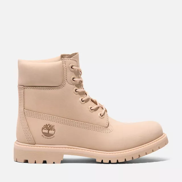 Timberland Women's Beige Leather Ankle Boots - Image 4