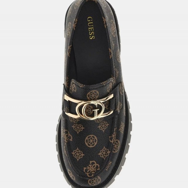 Guess Women's Brown Print Slip-On Shoes - Image 3