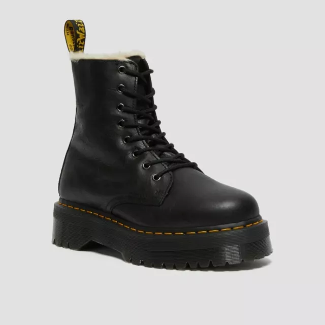 Dr. Martens Women's Black Leather Ankle Boots with Rubber Sole - Image 3