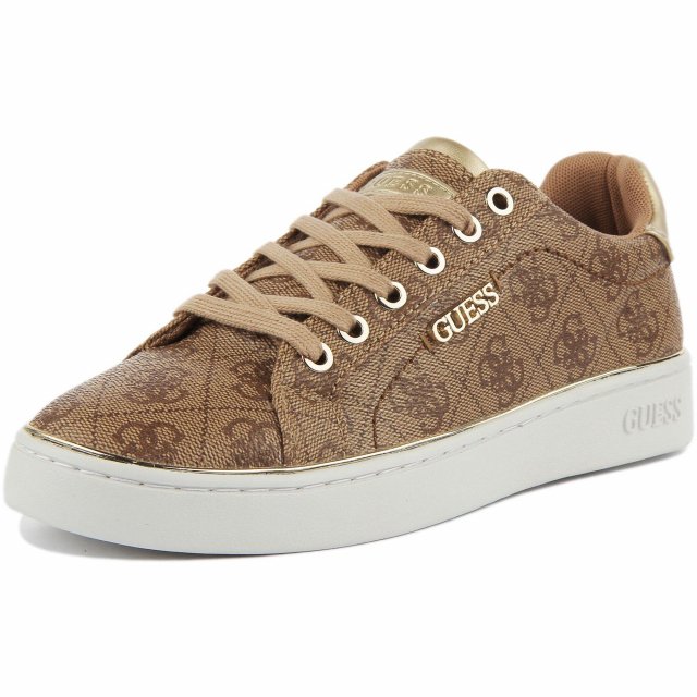 Guess Women’s Beige Lace-Up Sneakers - Image 5