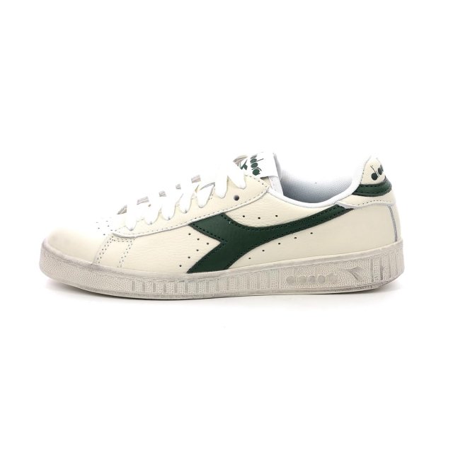 Diadora Men's Green & Red Faux Leather Sneakers - Image 3