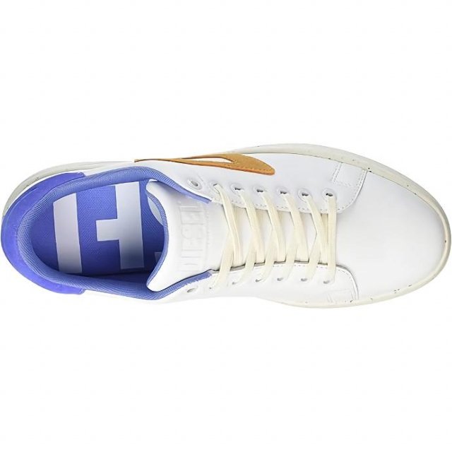 Diesel Men's White Leather Sneakers - Sporty Slip-On with Laces - Image 4