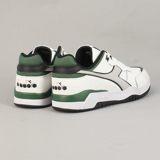 Diadora Men's White & Black Leather Sneakers - Image 7