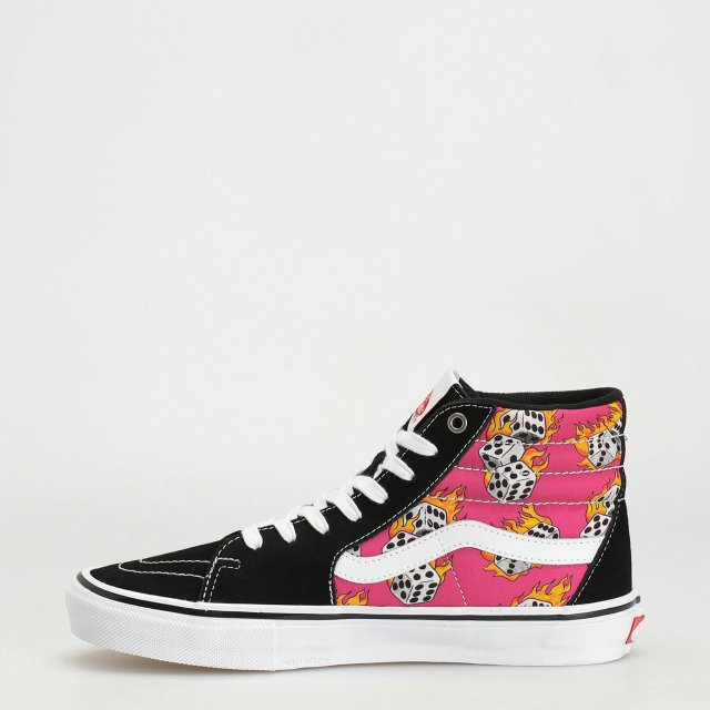 Vans Women's Fuchsia Leather & Canvas Shoes - Image 3