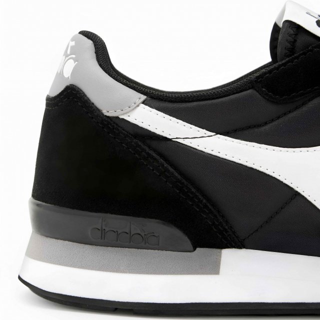 Diadora Men's Black & White Leather Sneakers - Image 5