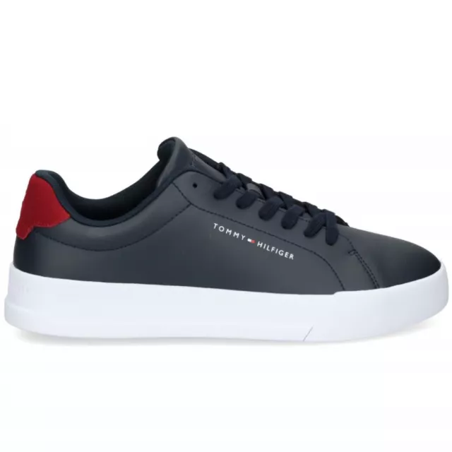 Tommy Hilfiger Jeans Men’s Blue Leather Sneakers - Image 4