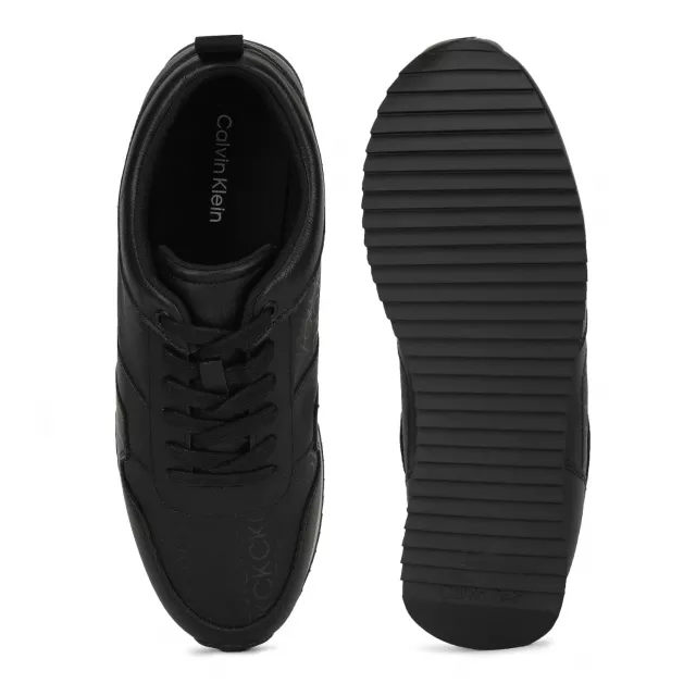 Calvin Klein Men's Black Leather Sneakers - Image 6