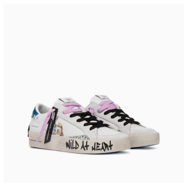 Crime London Women's White Leather Sneakers - Image 3