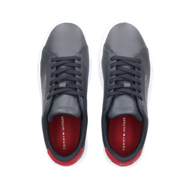 Tommy Hilfiger Jeans Men’s Blue Leather Sneakers - Image 3