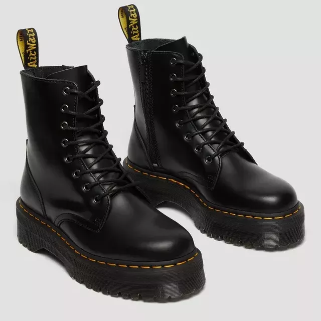 Dr. Martens Women's Black Leather Lace-Up Boots - Image 4