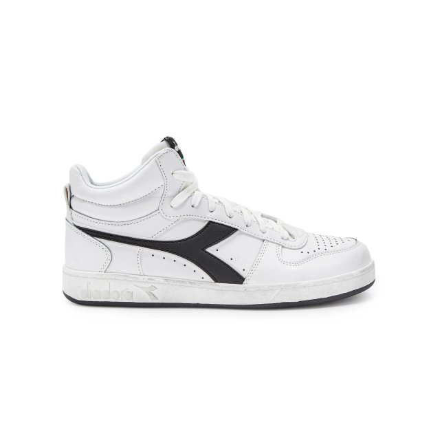 Diadora Men’s Black Leather Sneakers - Image 4