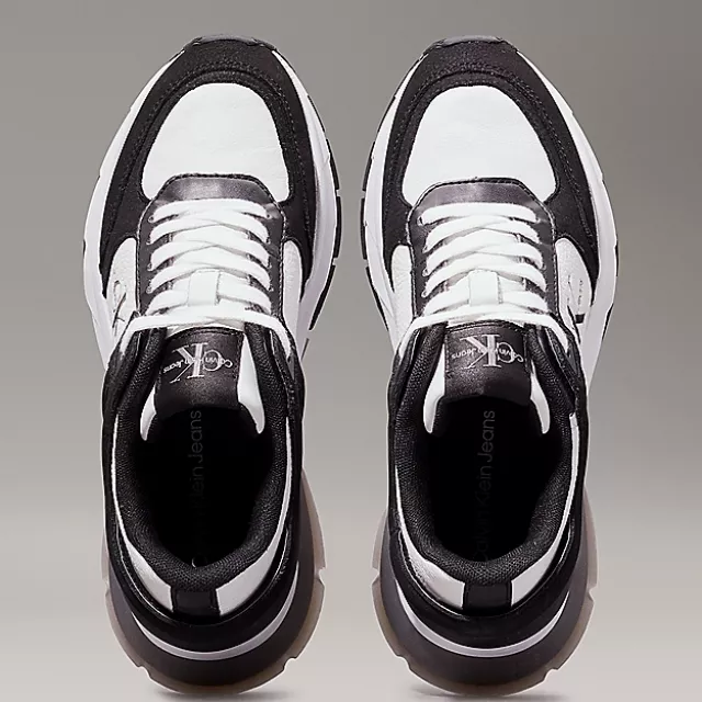 Calvin Klein Women's Black Leather Sneakers - Image 7