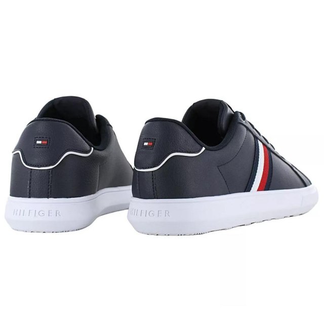 Tommy Hilfiger Men's Blue Leather Sneakers - Image 3