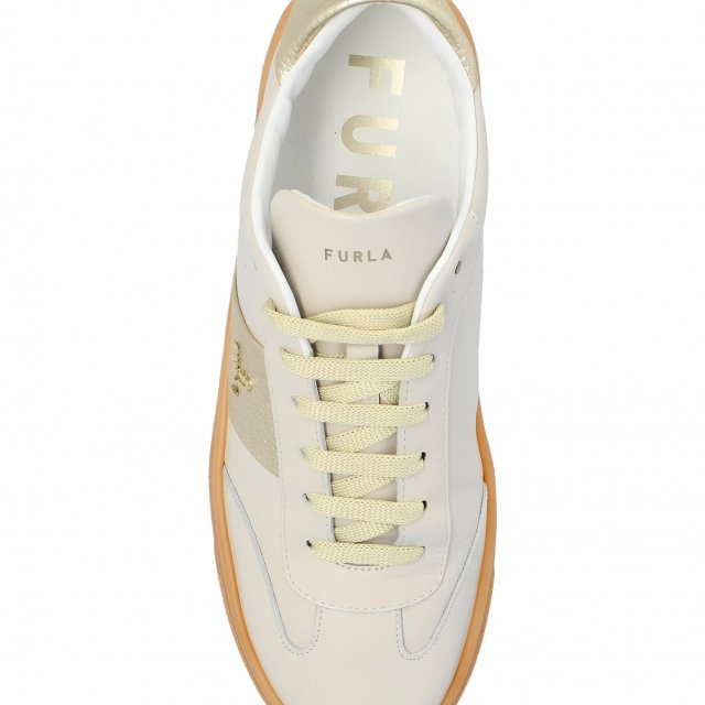 Furla Women's Grey Leather Sneakers - Image 3