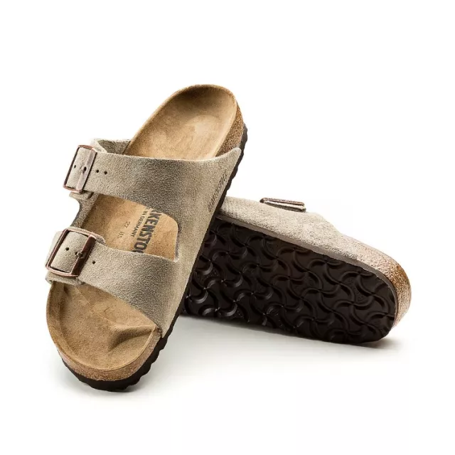 Birkenstock Men's Beige Leather Slippers with Buckle - Image 3