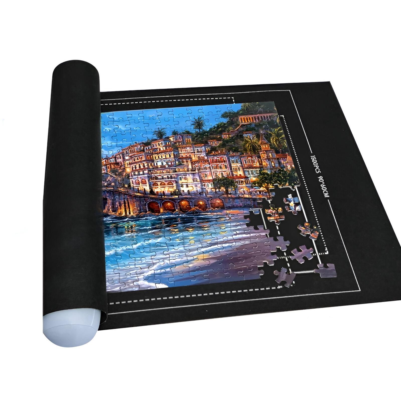 Portable Puzzle Roll Mat with Storage Bag for Up to 3000 Pieces