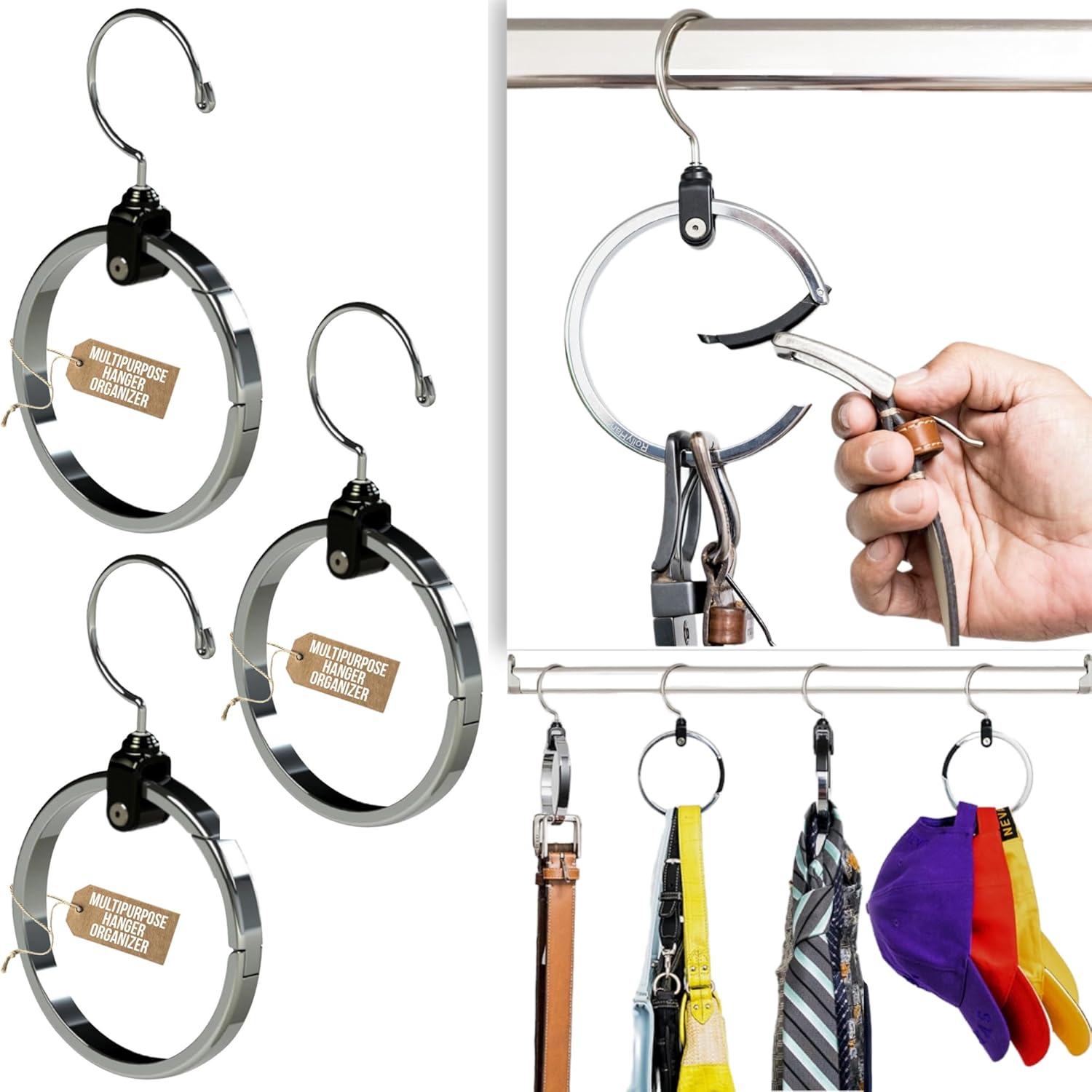 Stainless Steel Space-Saving Multipurpose Hanger - Image 7