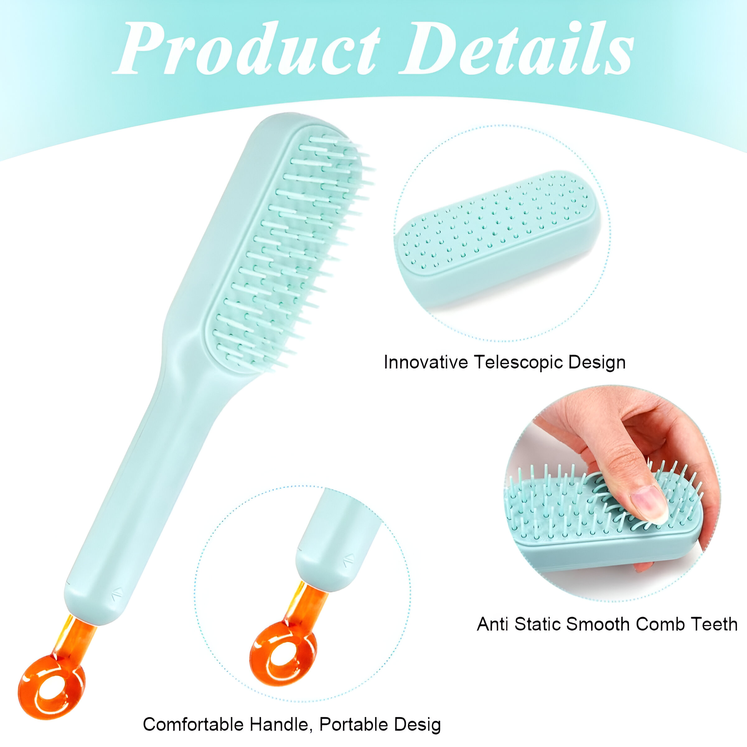 Massage Comb with Self-Cleaning - Image 4