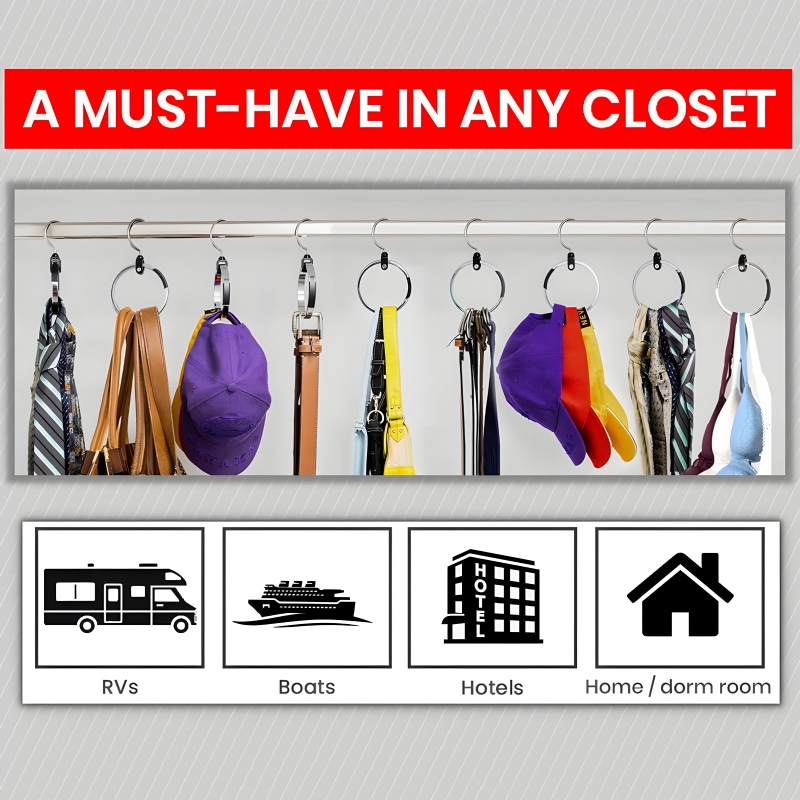 Stainless Steel Space-Saving Multipurpose Hanger - Image 4