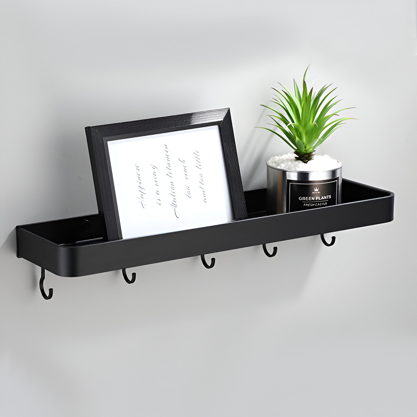 Black/White Space Aluminum Bathroom Shelf Shampoo Holder - Image 6