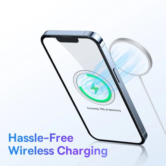 Magnetic Metal Ring Sticker for iPhone 16 15 14 Pro Max Wireless Charging