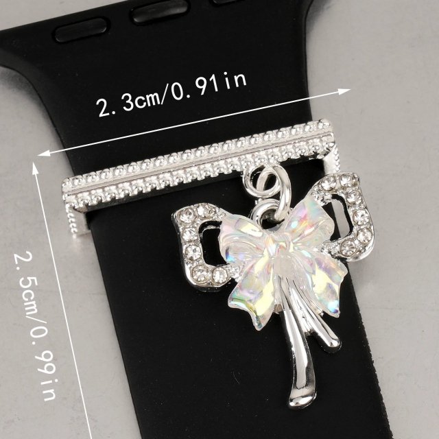 Charming Bow Watchband Decorative Loop for Apple Watch & Silicone Bands