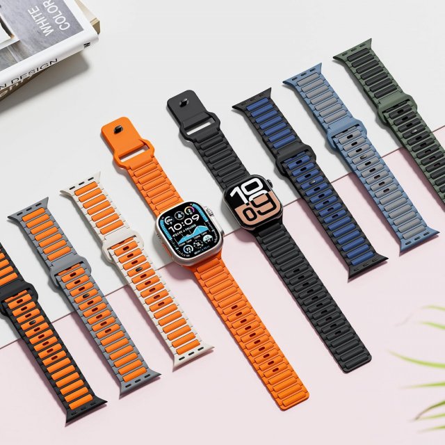 Sport Silicone Straps for Apple Watch Ultra 2, SE, Series 10, 9, 8 - 49mm/45mm